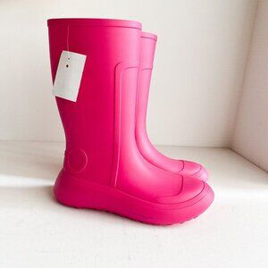 Salvatore Ferragamo Barbie Pink Mid Calf Rain Boots 9